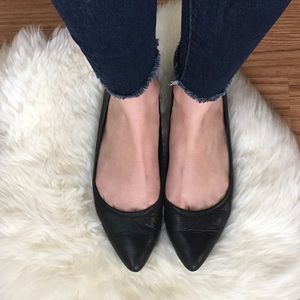 Frye pointed toe leather flats