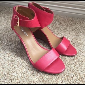 Nine West coral ankle wrap wedges - 7