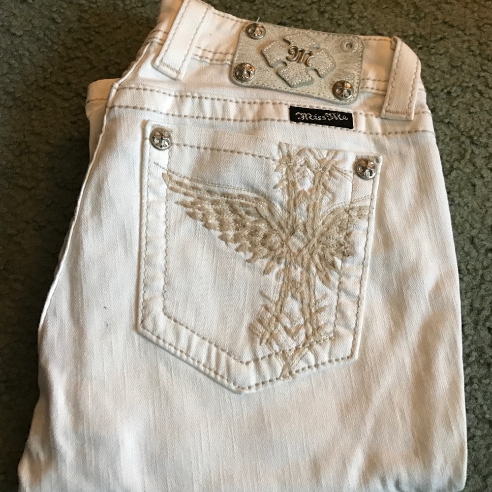 Miss Me White Skinny Jeans