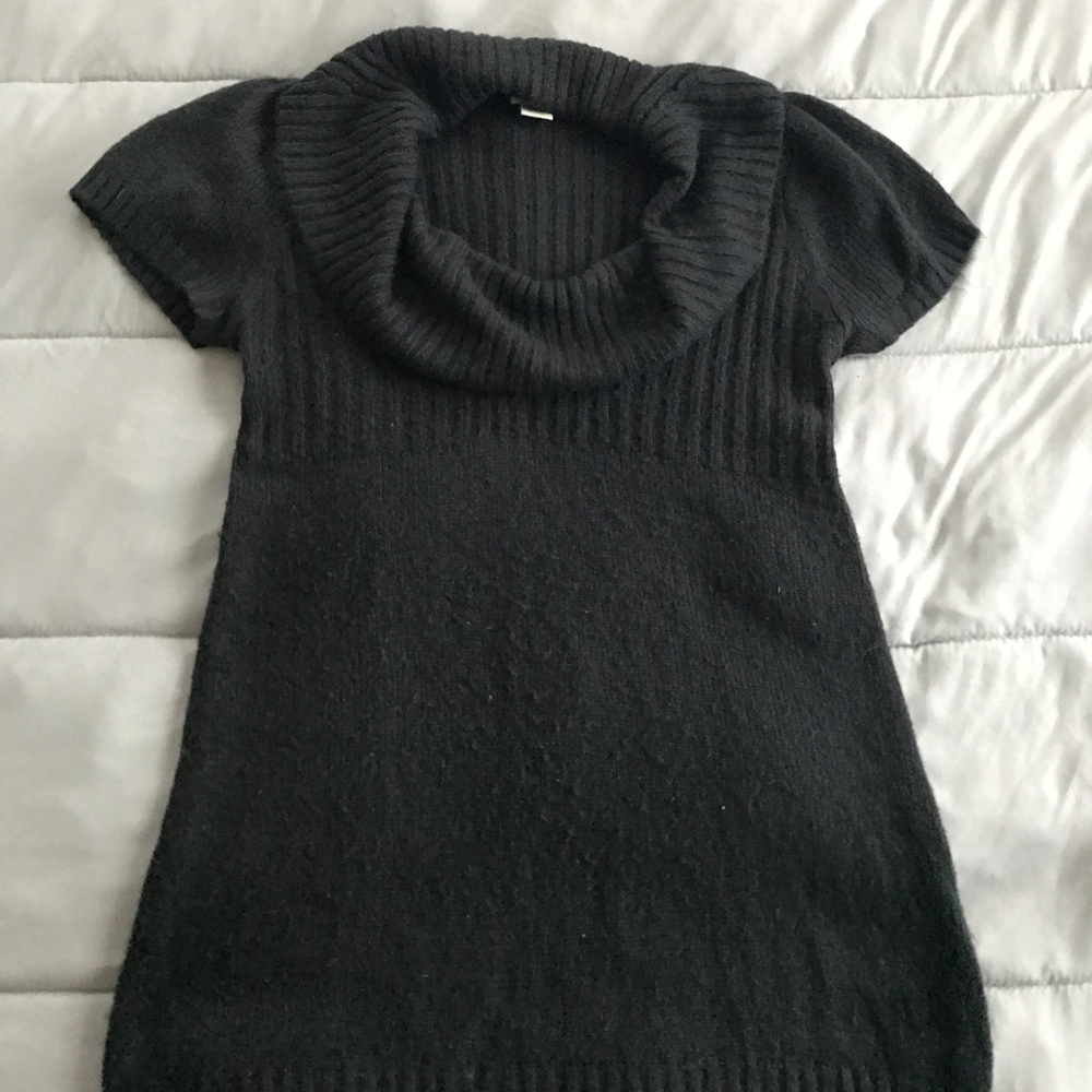 Maurice's Navy cowl neck sweater