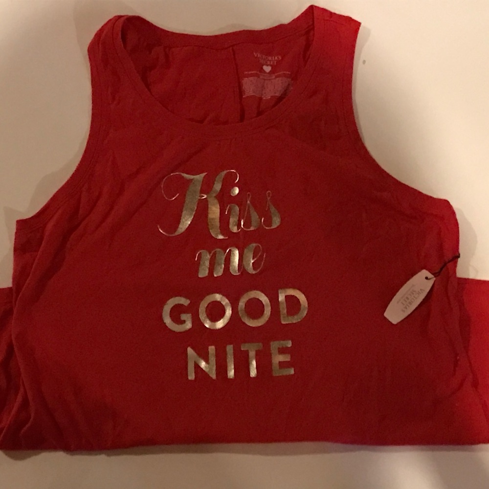 Victoria's Secret Kiss Me Good Nite Tank Top