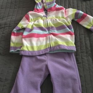 Polar fleece jacket and pant set