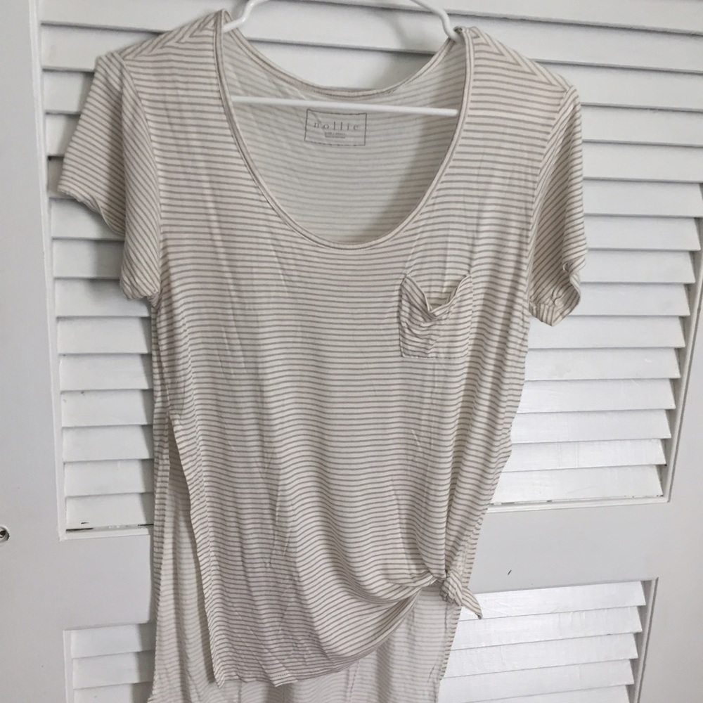 Stripes/Black Soft Shirts with Cuts on side