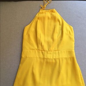 Banana Republic Yellow Halter Dress, Size 8P