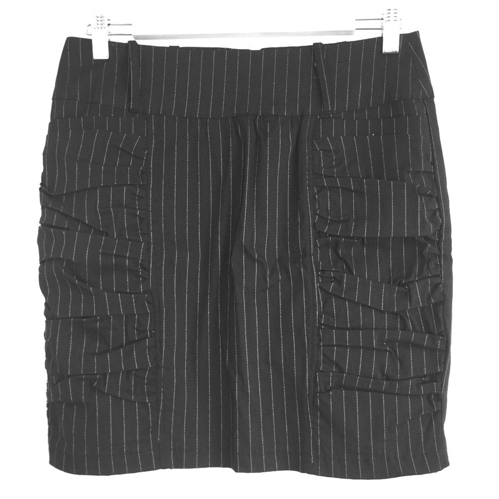 2 Mini Skirts with Metallic Pinstripe