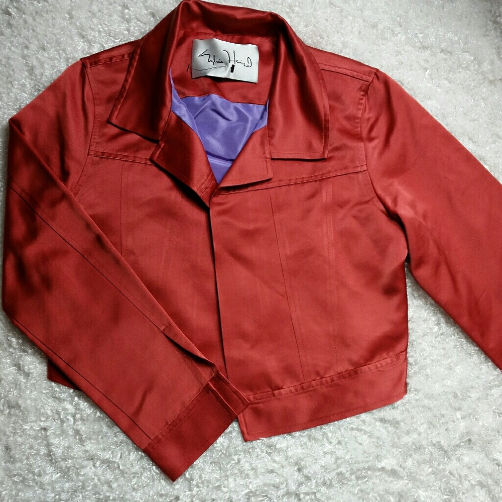 Sylvia Heisel crop jacket 100% silk