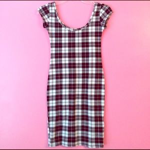 Plaid bodycon dress