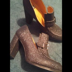ModCloth, Beguiling Lifestyle Heel in Blk Glitter