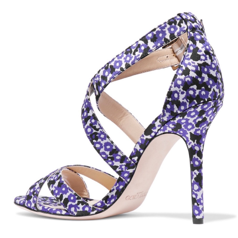 Jimmy Choo Ankle-Strap Floral Lottie Sandals NIB - Picture 6 of 7