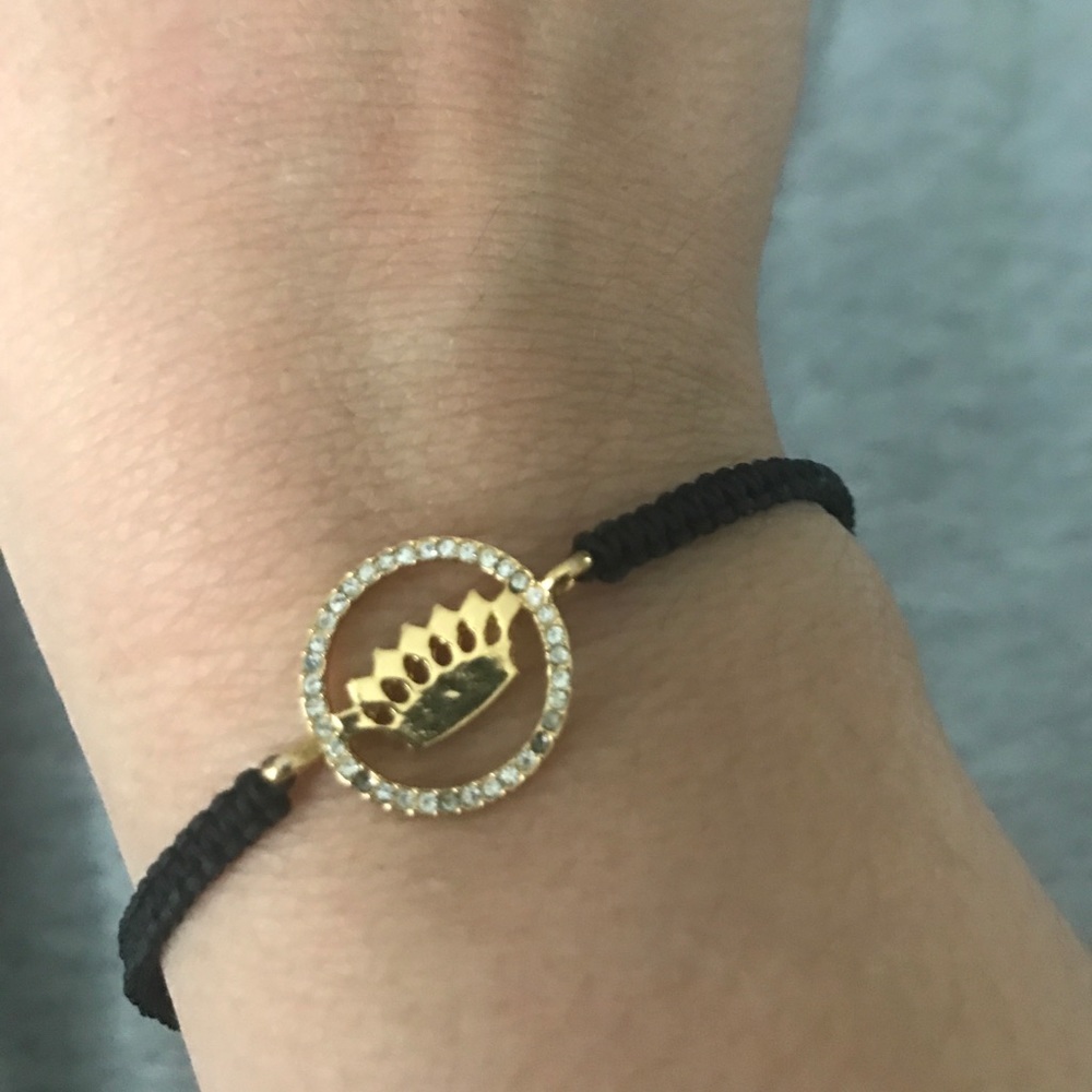 Juicy Couture black braided bracelet.