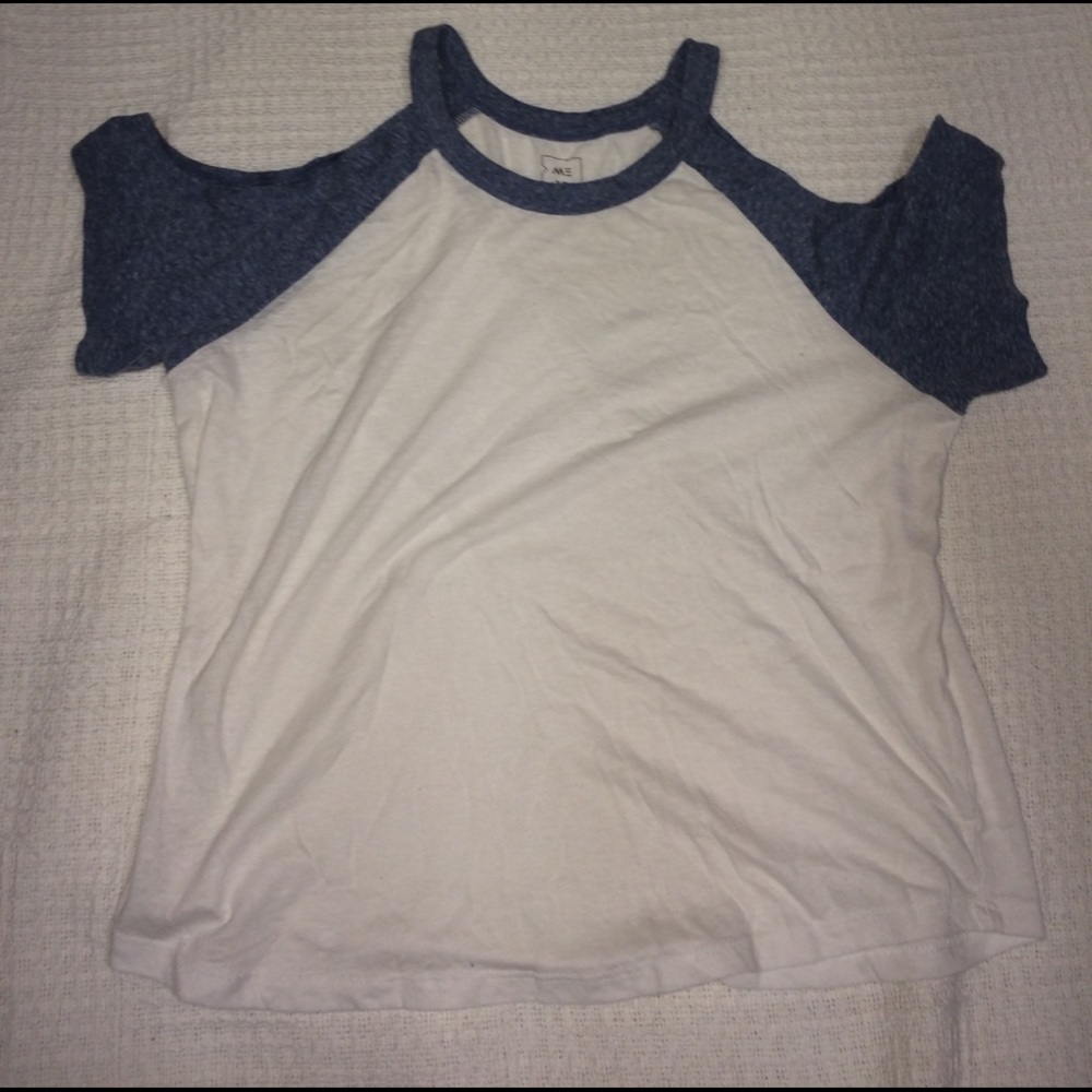 Pacsun (me to we) cropped shoulderless soft shirt