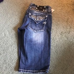 Miss Me Denim Bermuda Shorts
