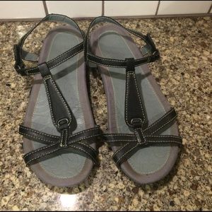 J-41 black athletic  sandals