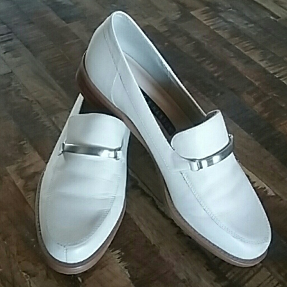 Cream Leather Loafers