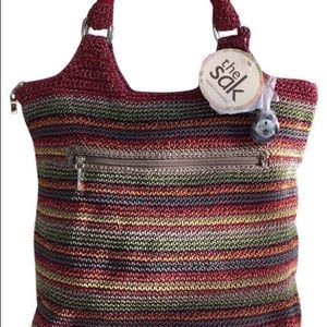 💖LOWEST💖 NWOT The Sak Gypsy Stripe Crochet Tote