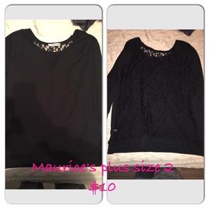 Black sweater with lace back