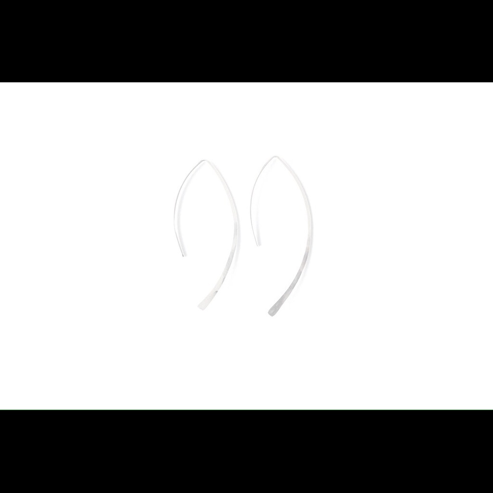 Silver Almond Earrings
