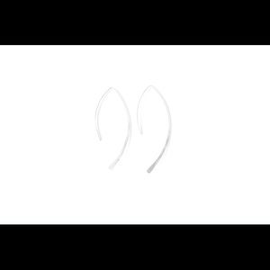 Silver Almond Earrings