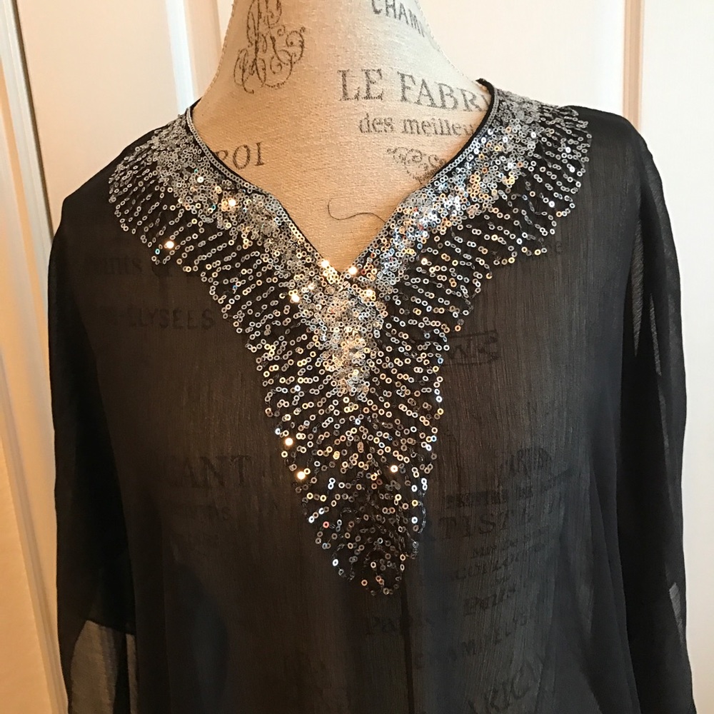 🌞SOLD! Summer Sale! Black Summer Kaftan - Picture 2 of 4