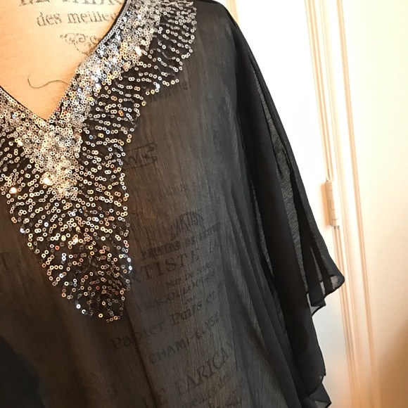 🌞SOLD! Summer Sale! Black Summer Kaftan - Picture 3 of 4