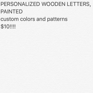 PERSONALIZED WOODEN LETTERS, custom made