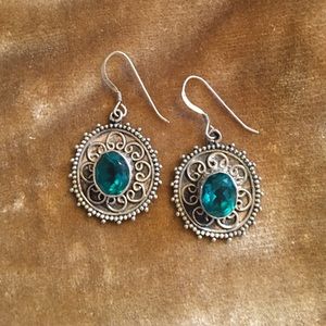 Teal topaz earrings!