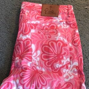 Lilly Pulitzer Pink Printed Capris