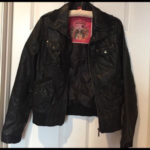 Black Collection B Faux Leather Jacket