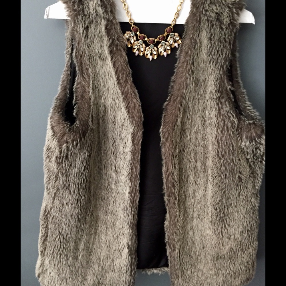 Faux fur vest
