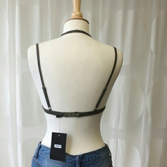 April Spirit Dark Olive Collar Bralette - Picture 3 of 4