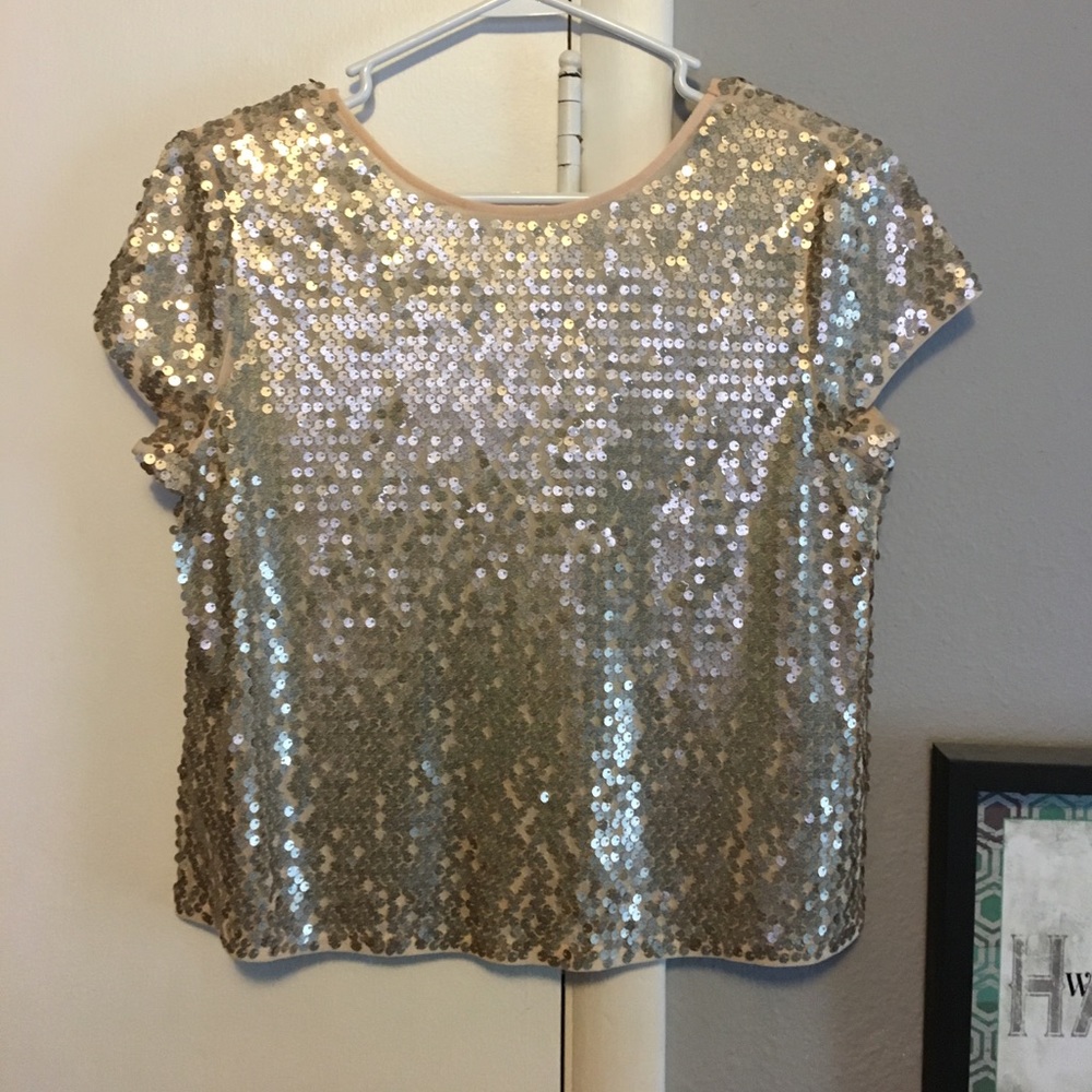 Sequin crop top