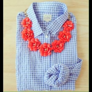 JCrew crystal floral necklace