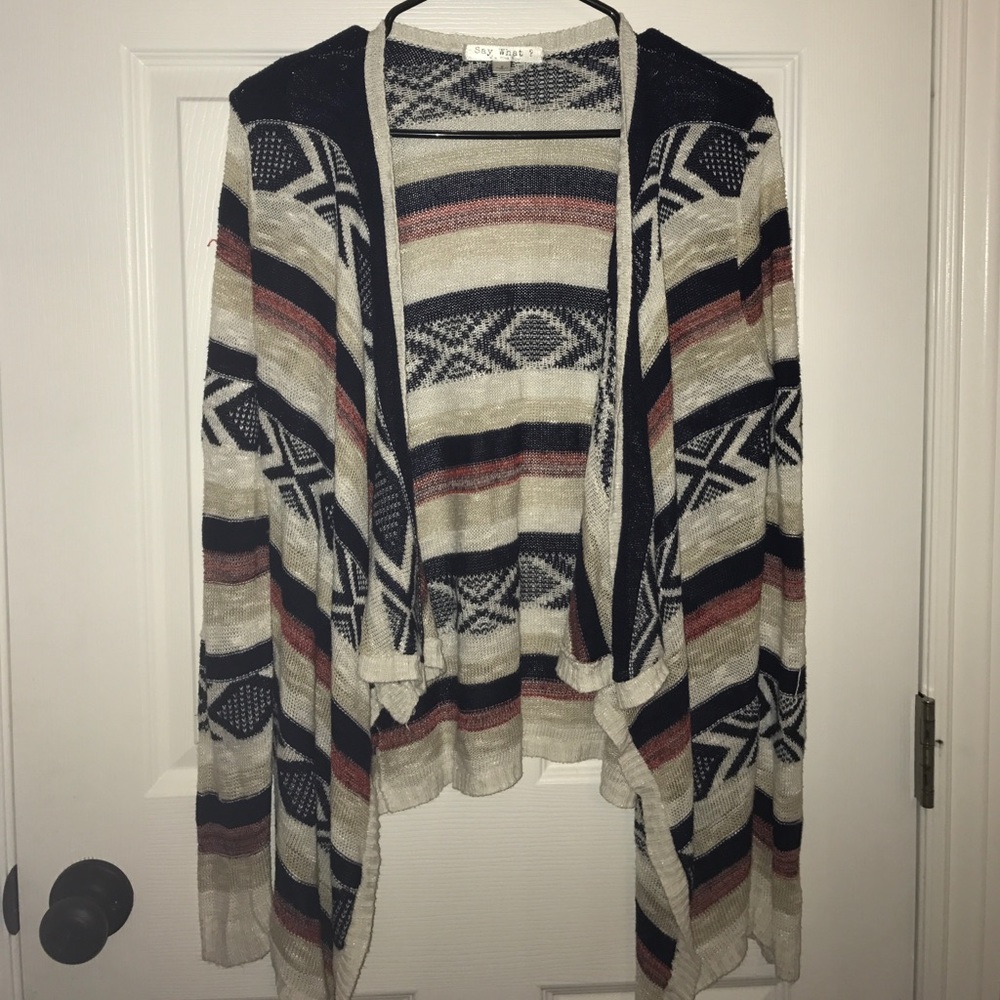 TRIBAL PRINT CARDIGAN SIZE M
