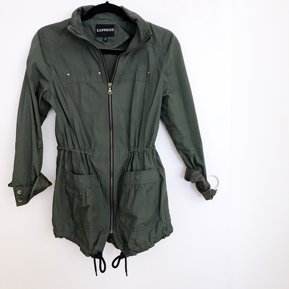 Express Army Green Anorak Jacket