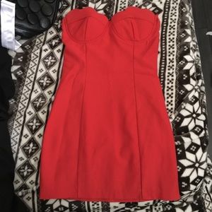 Hello Molly red strapless dress