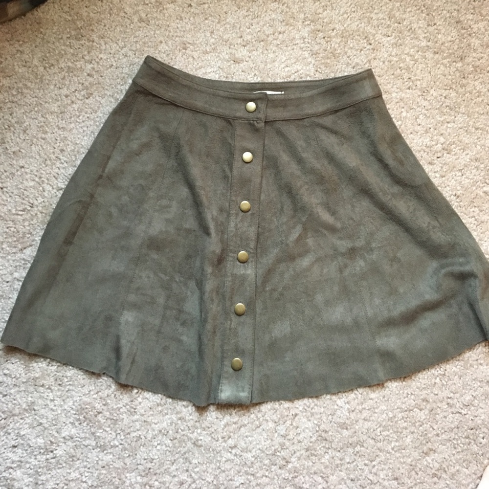 Faux suede skirt