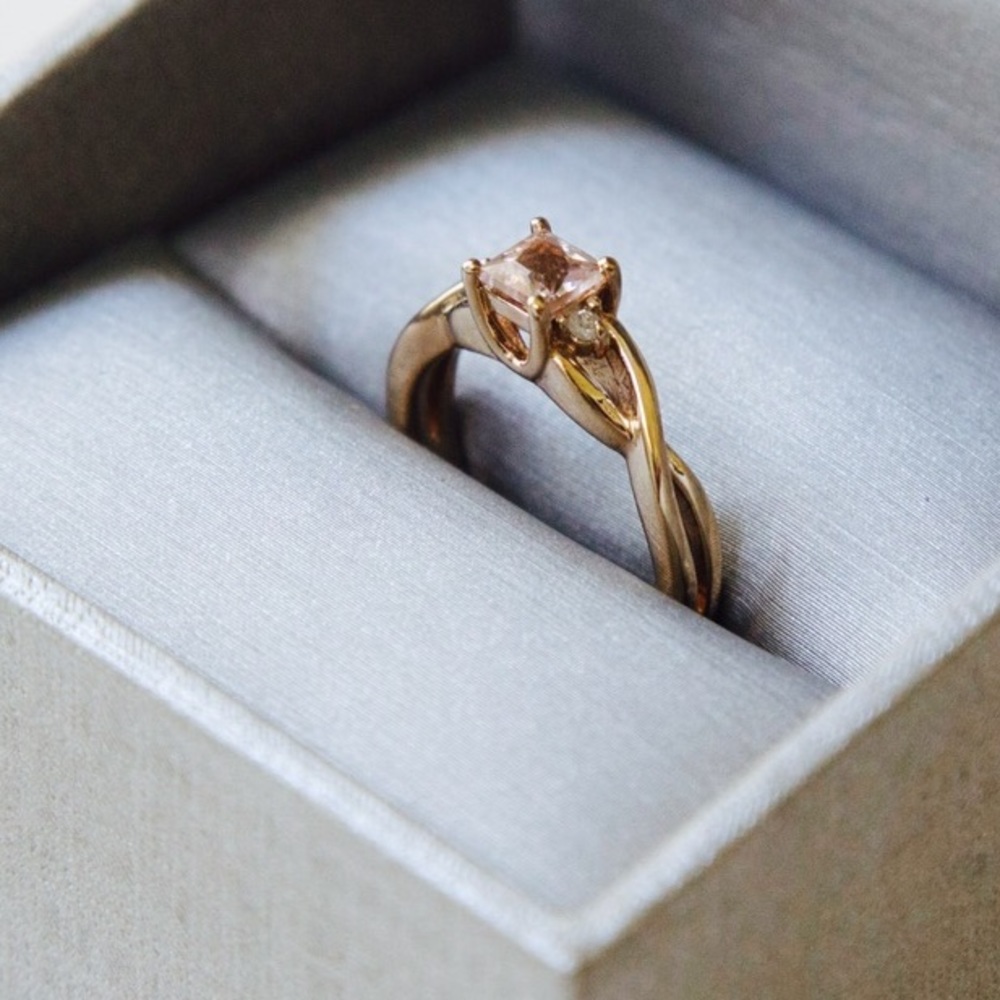 Morganite/Diamond Ring