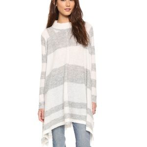 Free people Lafayette stripe mock poncho