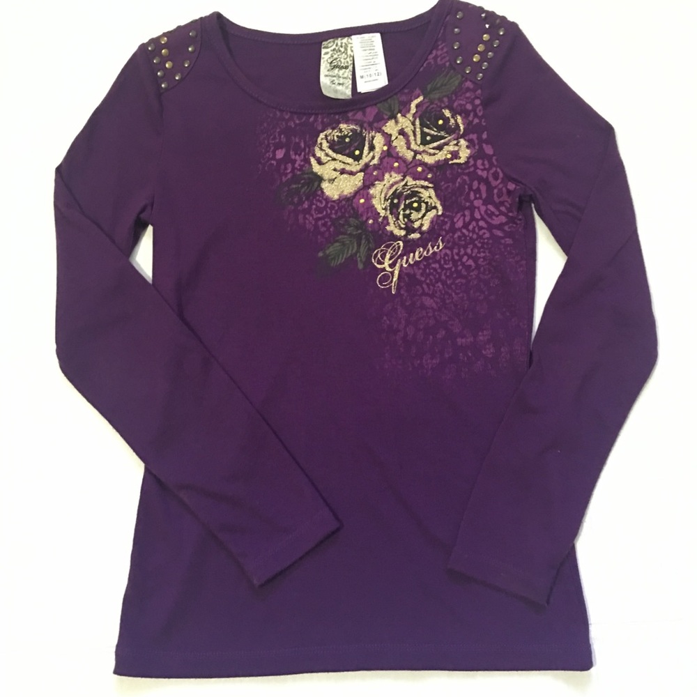 💜Girls Guess Top with Studded Shoulders💜