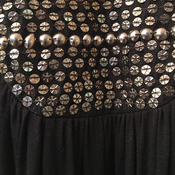 Beautiful black maxi with silver beading - Picture 5 of 5