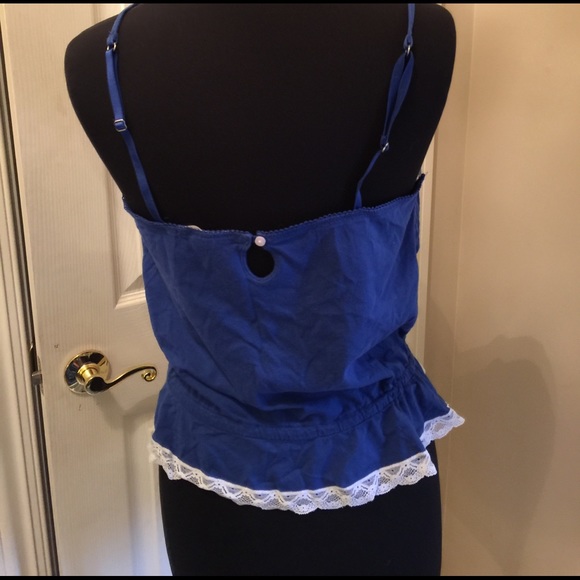 Victoria's Secret tank top size large blue eyelet - Picture 4 of 5