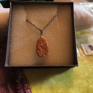 Natural form gold druzy quartz necklace!