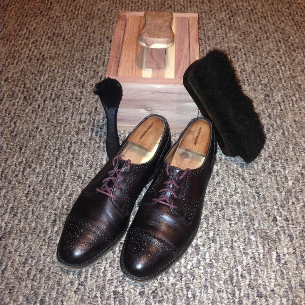 Allen Edmonds Chocolate Brown Cap-toe 10D