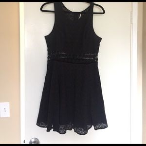 Free People black skater dress sz 12