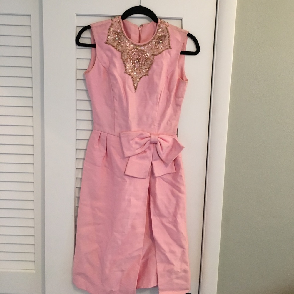 Vintage pink wiggle dress