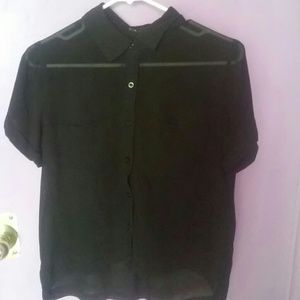 Black mesh blouse