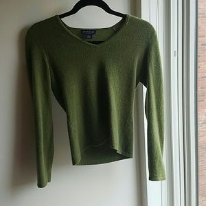 Green Ann Taylor cashmier sweater