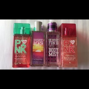 Lot of 4 pink by Victoria's secret splash.