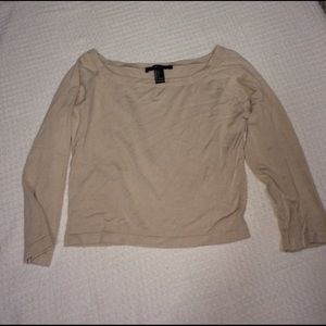 Forever21 Nude Crop Top Sweater