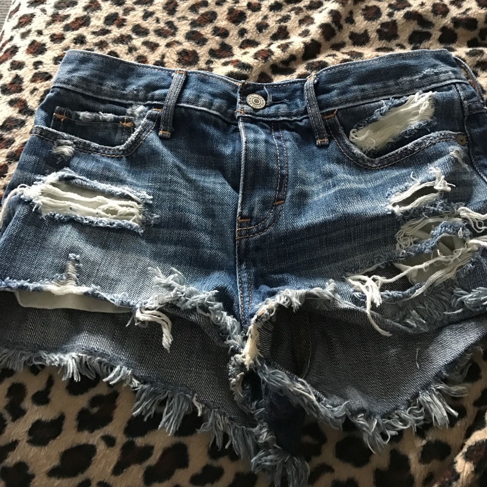 AnF distressed jean shorts